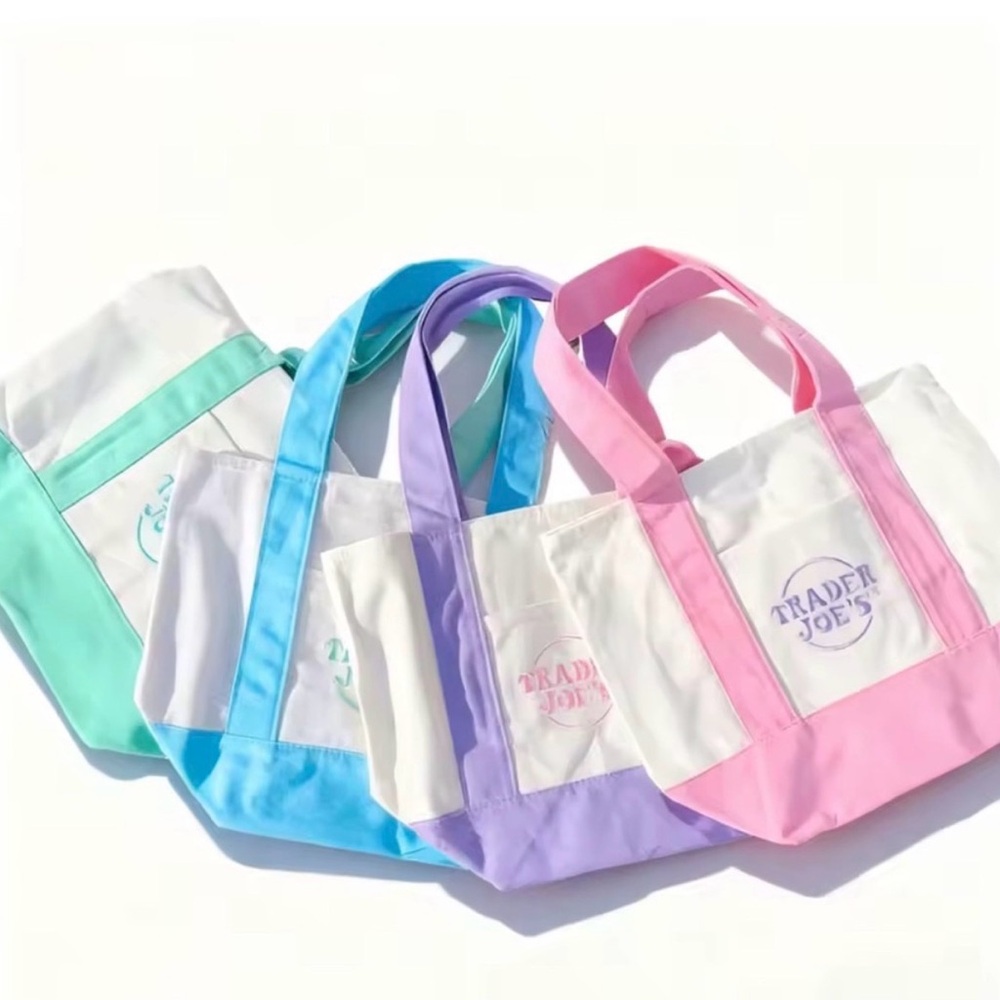 Trader Joe’s Pastel Canvas mini Tote